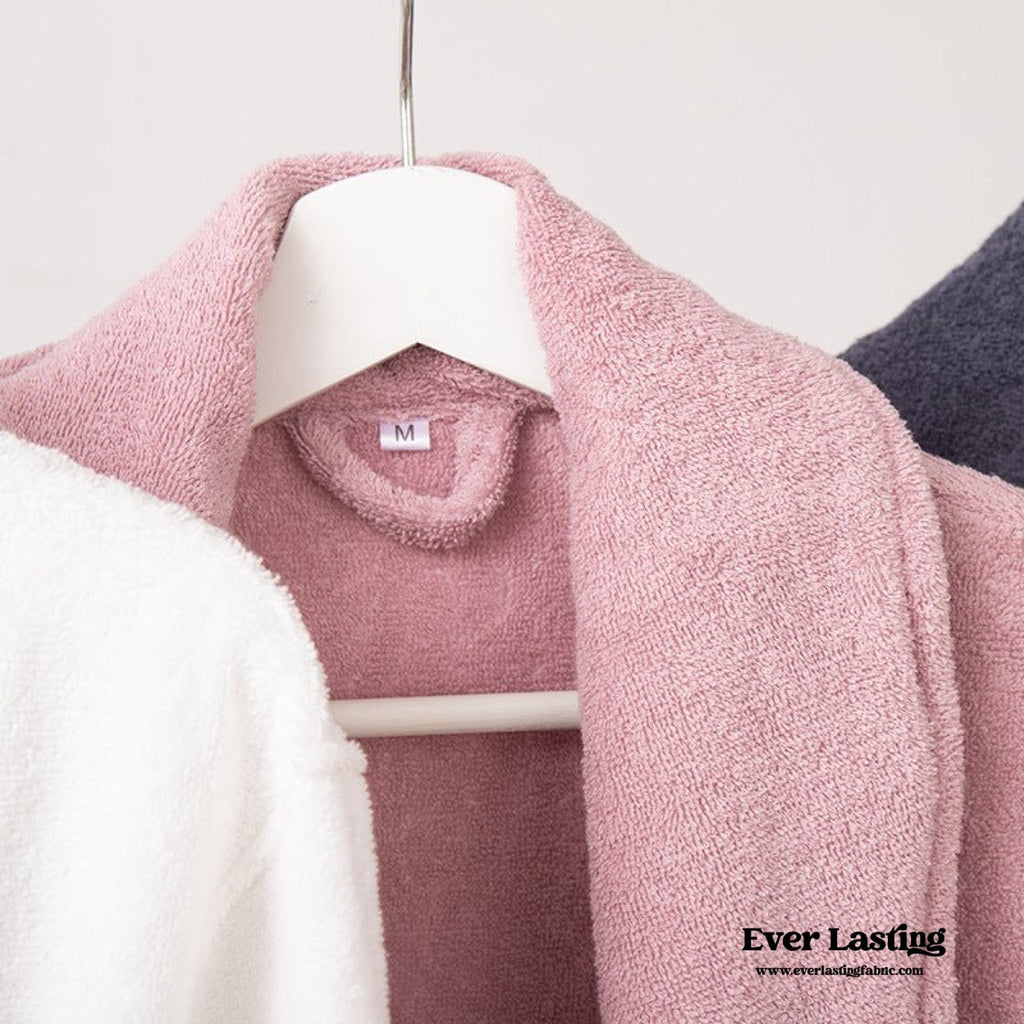 Classic Ultra-Soft Absorbent Cotton Bathrobe / Pink