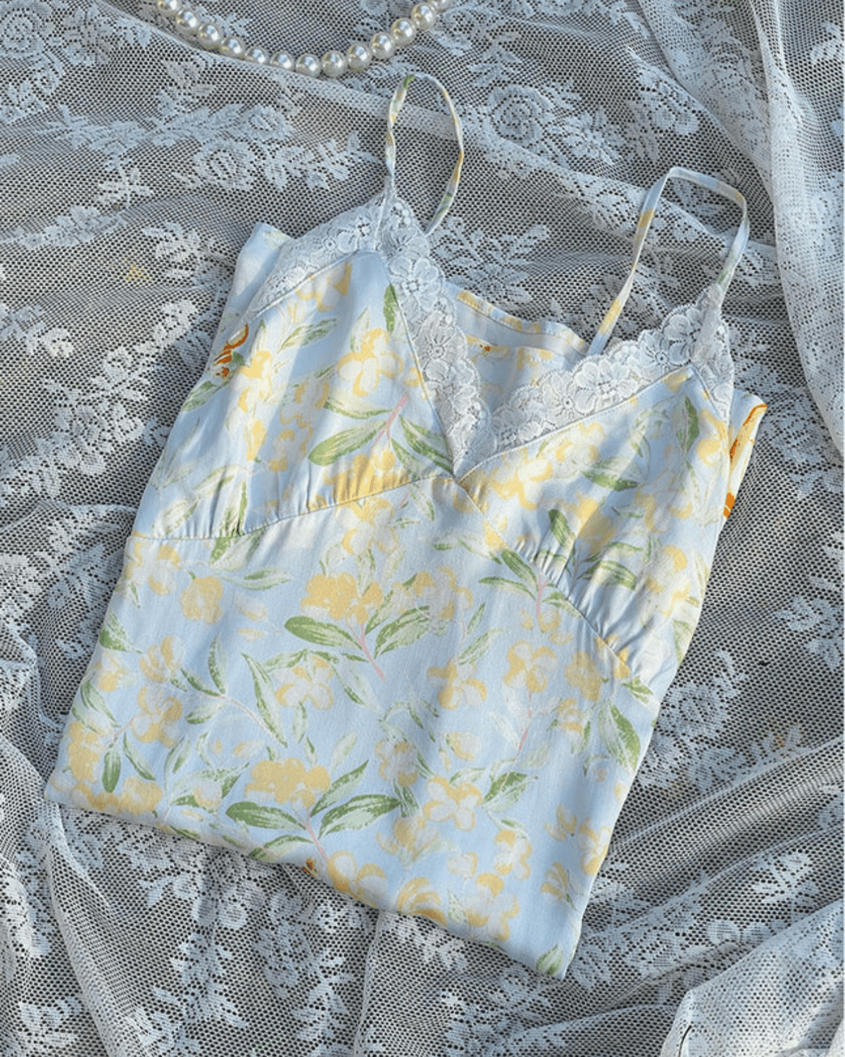 Fresh Floral Nightgown Pajama Dress / Pink Floral